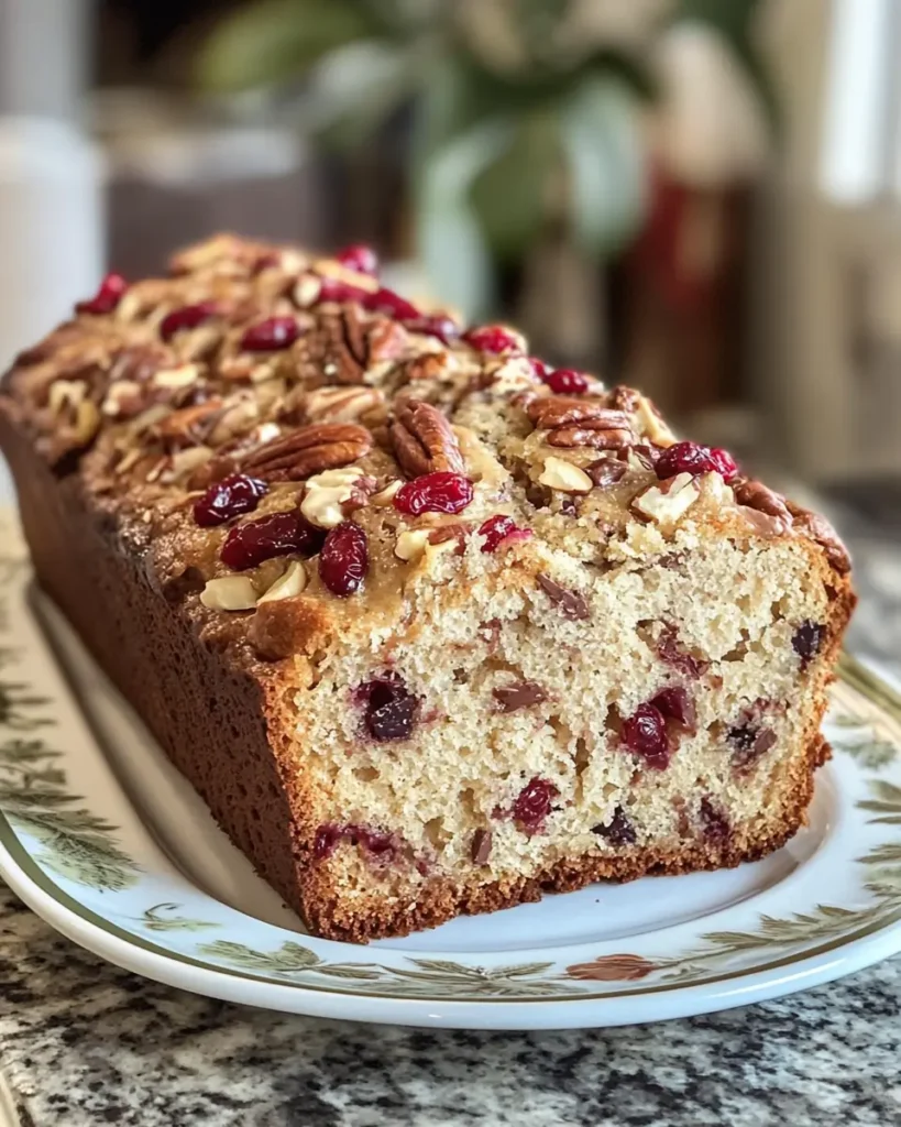 White Chocolate Cranberry Pecan Pistachio Bread