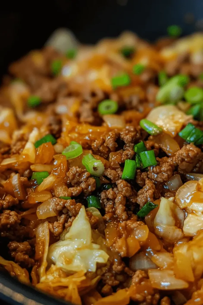 ground beef cabbage stir fry