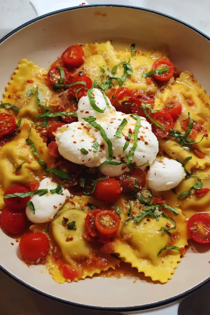 ricotta and lemon zest ravioli