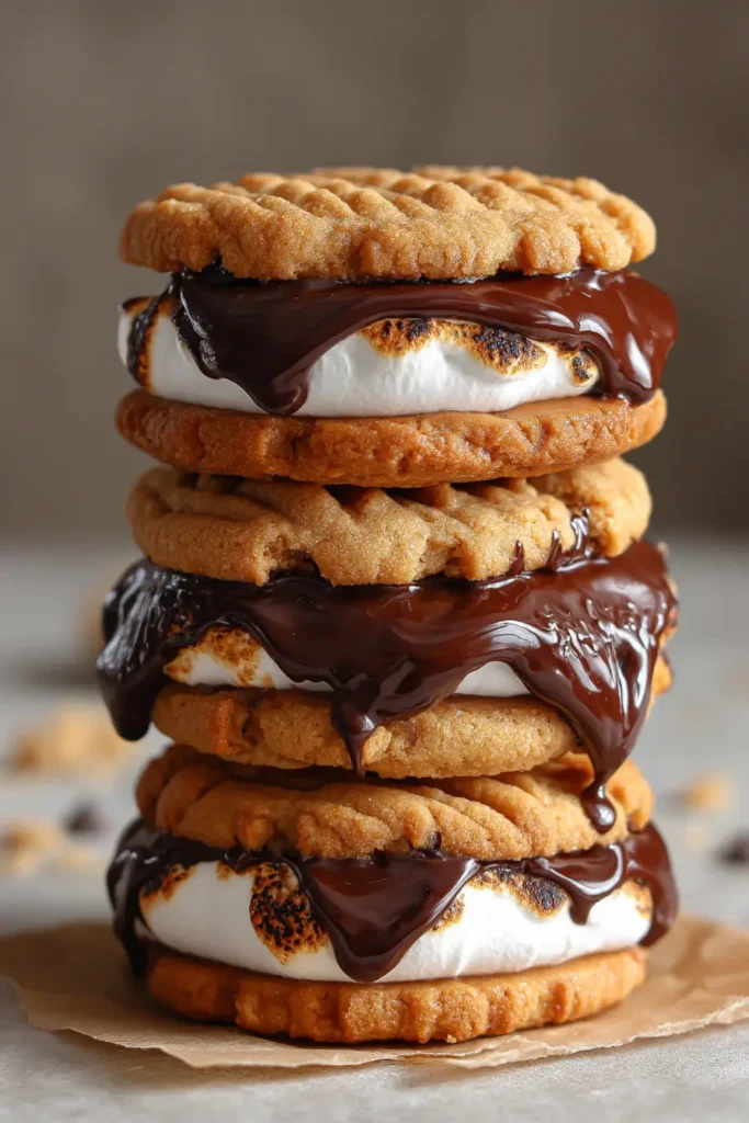 Peanut Butter S'mores Sandwich Cookies